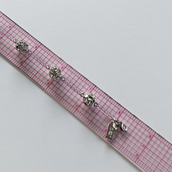 Kate Spade Silver, Clear Crystal Ball Cluster Lady Marmalade Chain Bracelet - Picture 9 of 9